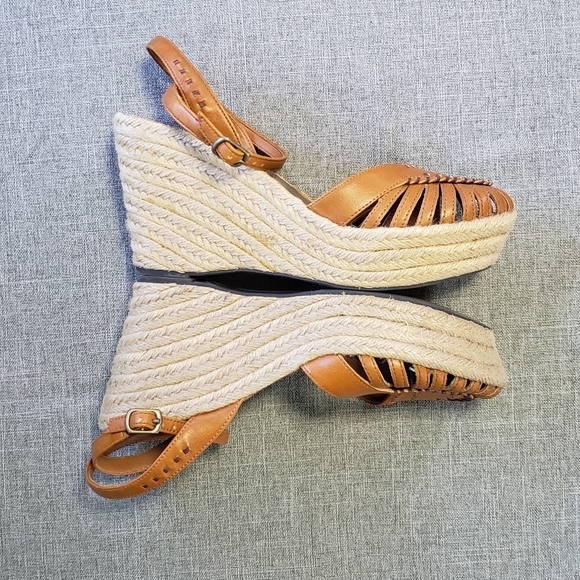 8.5 Lower East Side Caramel Espadrille Wedge Shoe - Picture 2 of 8